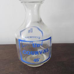 Carafe publicitaire Courval 45 pastis 1950-1960