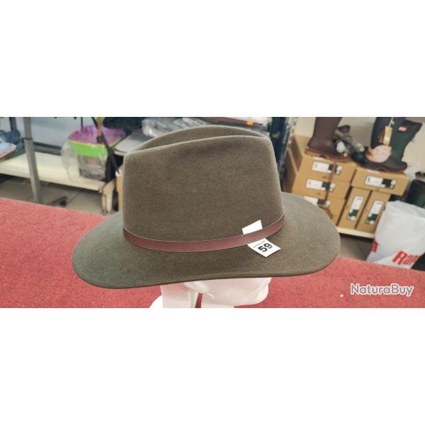 CHAPEAU VERT  EN FEUTRE avec lani�re cuir - LODENHUT - T59