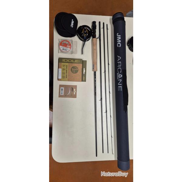 ENSEMBLE MOUCHE SECHE PRET A PCHER - JMC ARCANE 9' #5 + YOTO 30