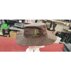 CHAPEAU HUIL&Eacute; marron avec mouche sur le cot&eacute; - XL - NEUF