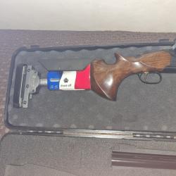 Crosse shoot off avec rare poign&eacute;e bois   pour fusil superpose khan arms / manutrap manu sporting