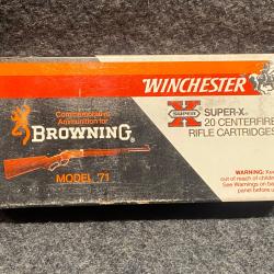 Boite de 20 cartouches 348 wcf winchester pour model 71  emballage d origine