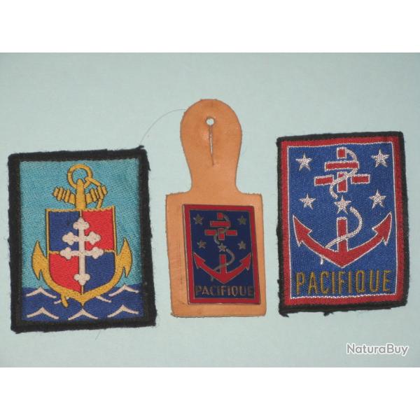 Insignes 9�me DIMA et Forces fran�aises du Pacifique.