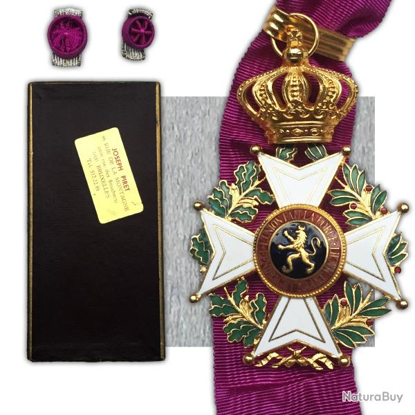 ABL TRES RARE BIJOU COMMANDEUR DE L'ORDRE LEOPOLD 1ER BILINGUE - JOSEPH PIRET - ORIGINAL