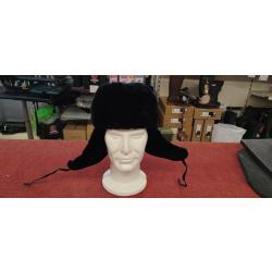 CHAPKA NOIR AVEC FOURRURE - NEUF