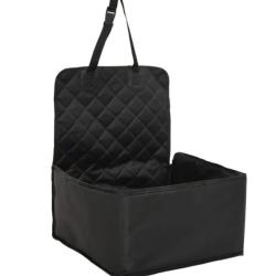 Siège voiture chien tissu Oxford noir 45x45x25/55 cm antidérapant