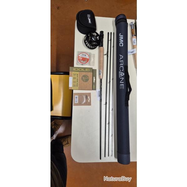 ENSEMBLE PERFECTIONEMENT MOUCHE SECHE - PETIT MILIEU - JMC - CANNE ARCANE - MOULINET FUSION 36