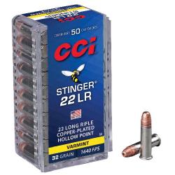 Munitions CCI Calibre 22LR Stinger Hyper Velocity