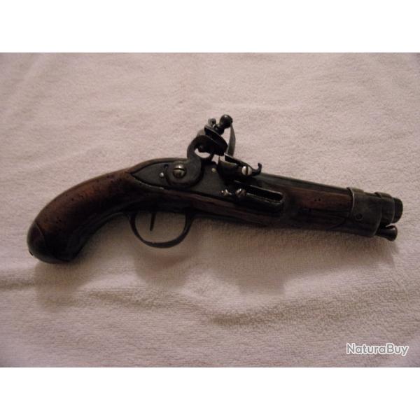 Pistolet de gendarmerie  silex fabriqu par un artisan de Lige.