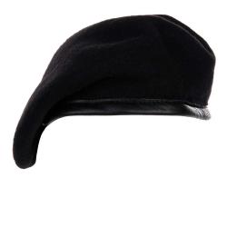 Beret militaire laine (Couleur Noir, Tour de tête (cm) 57)