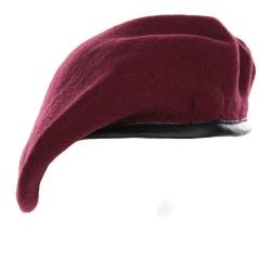 Beret militaire laine (Couleur Bordeaux, Tour de tête (cm) 61)