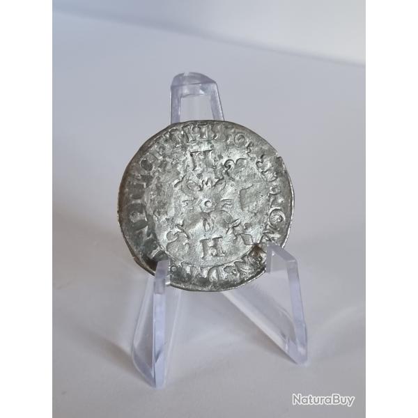 Douzain Argent Aux Croissants Henri II ( 2 ) 1550 A Paris , XVI�me Si�cle , 16�me , Monnaie Royale