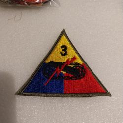 Patch armée us 3nd ARMORED DIVISION ww2 ORIGINAL 3