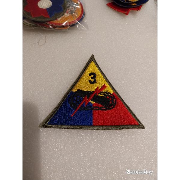 Patch arme us 3nd ARMORED DIVISION ww2 ORIGINAL 3