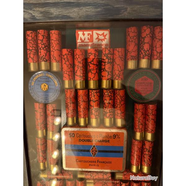 Cadre collection cartouche bote ancienne