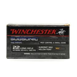 10 Boîtes de 50 Balles 22lr subsonique 42 g