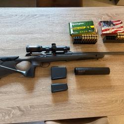 Sako S20 + Lunette de battue Fuzyon + Modérateur de son Hausken
