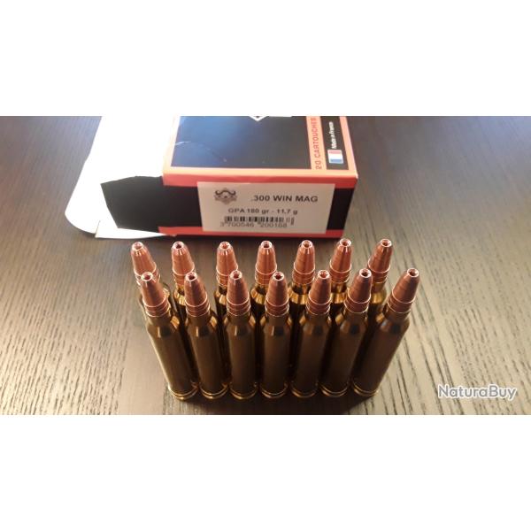 14 cartouches 300WinMag - GPA 11,7gr /180g