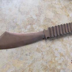 couteau cuivre travail de tranch&eacute;e 14 18 yatagan &agrave; partir cerclage obus ww1 premi&egrave;re guerre mondiale