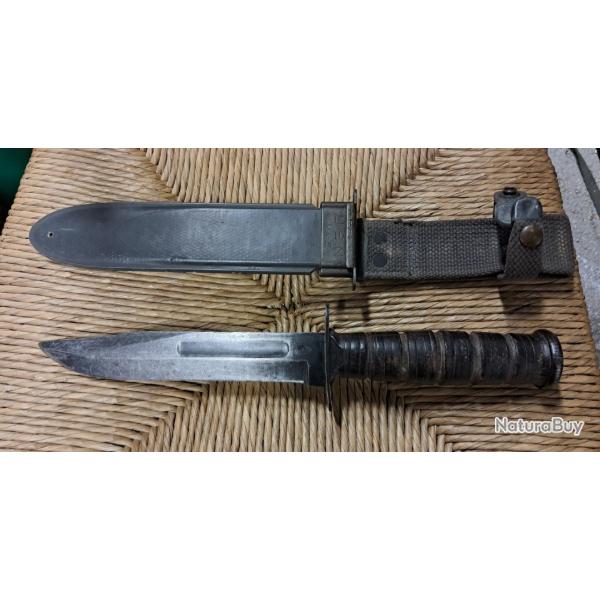 Couteau ww2 us navy mk2 Camillus avec fourreau us mk2 BMCO