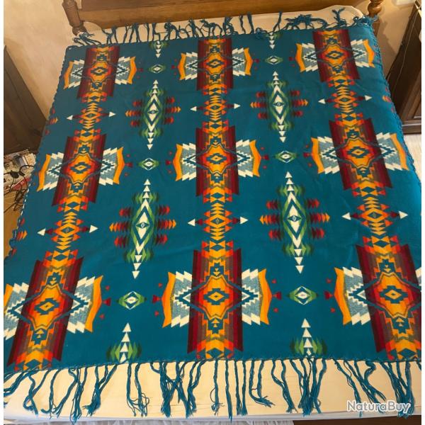 Superbe et rare en France couverture pendleton  chief Joseph frang�e  indienne pow wow usa