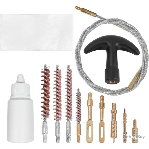Kit de nettoyage pour cal. 22. 5.56 30 etc. + patchs + burette - LIVRAISON GRATUITE