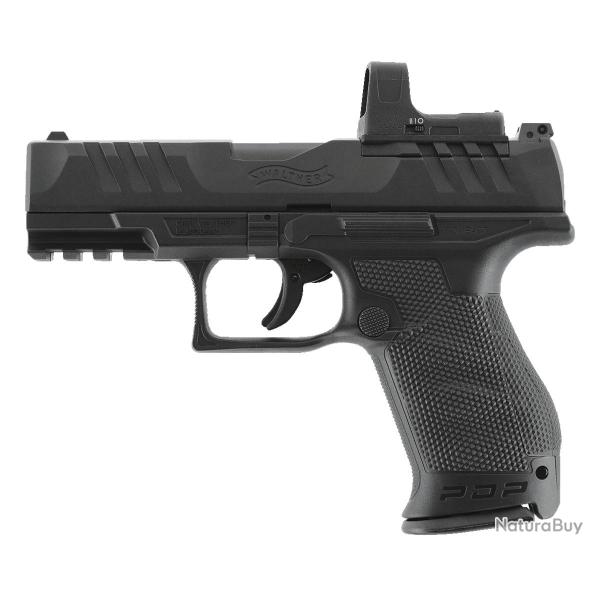 Pack pistolet CO2 Walther PDP Compact combo noir cal.4.5mm BB'S 16cps DAO + viseur RDS8