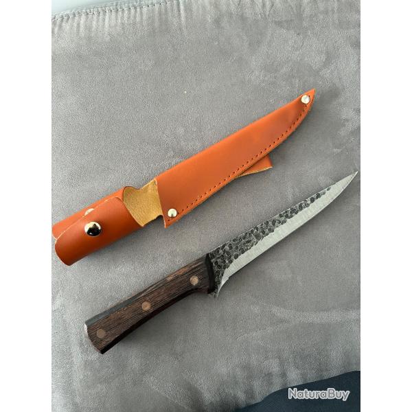 Couteau style outdoor - Lame martele + tui