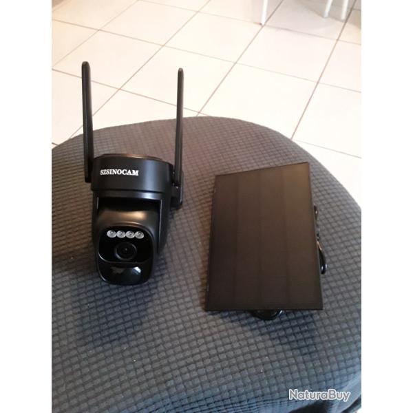 Camra de surveillance s'en fil solaire
