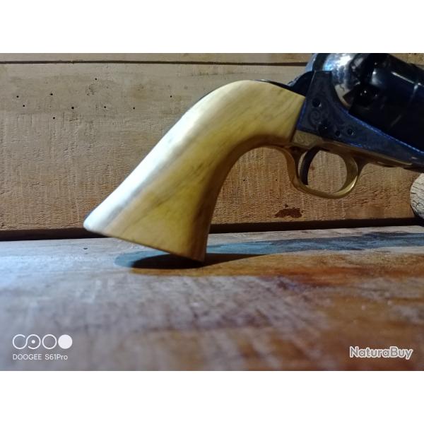 poigne crosse en buis colt 1860 Pietta