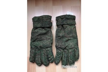 Gants de mitaines d'hiver chaud vert militaire de style nordique