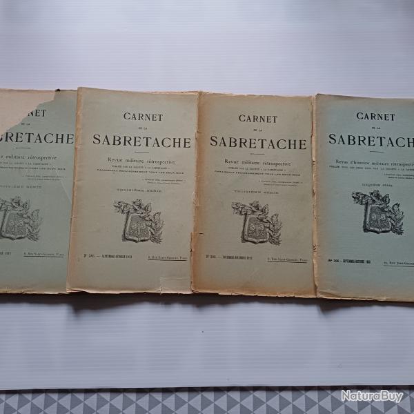 Carnets de la Sabretache, 4 �xemplaires