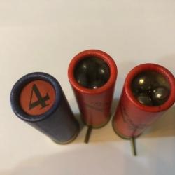 3 cartouches calibre 16 à Broche Plomb 4 - Chevrotines 12 et Chevrotines 9