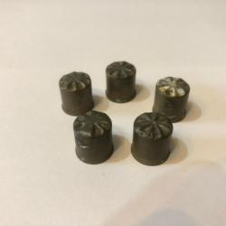 5 anciennes cartouches  Calibre 450 &agrave; Blanc
