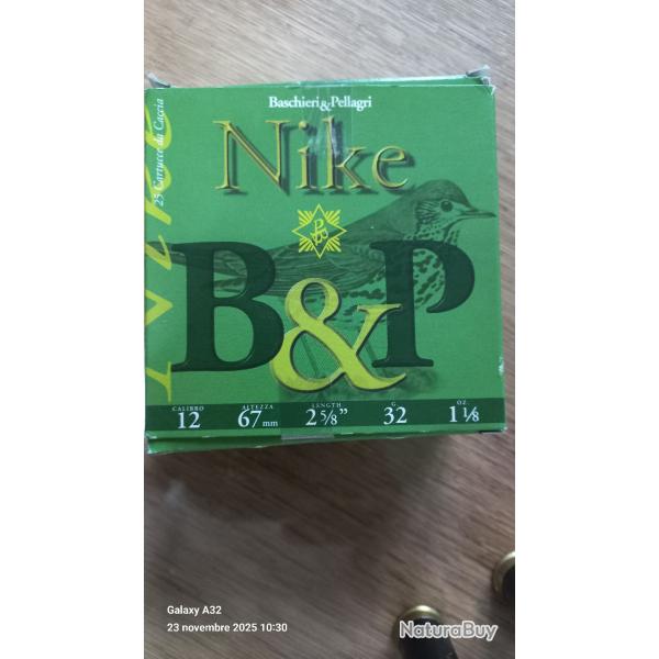 3 boites 25 cartouches B&P Nike calibre 12