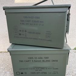 Lot de 2 caisses à munitions vides