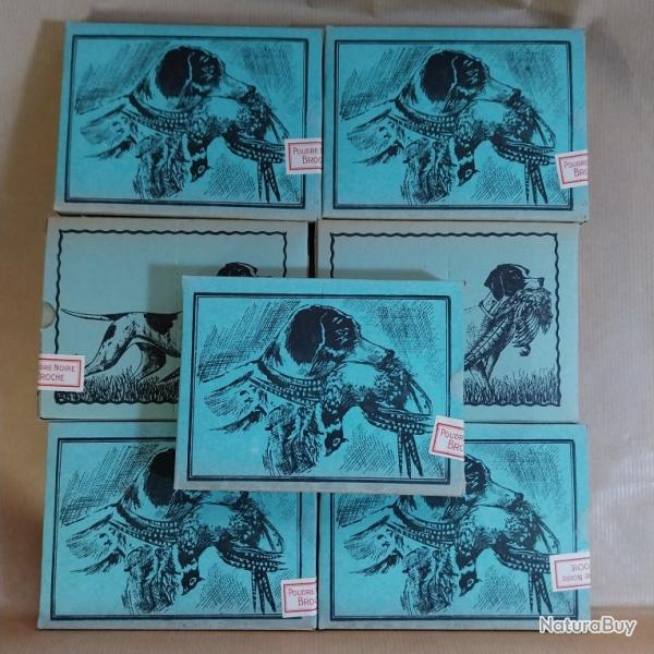 Lot de 7 botes de cartouches  broche calibre 16.