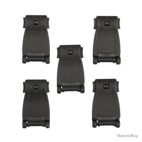 5 Attaches noires pour sangles syst�me MOLLE | 101 inc (0001 1154)