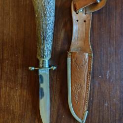 Couteau dague  de chasse allemand bois de cerf