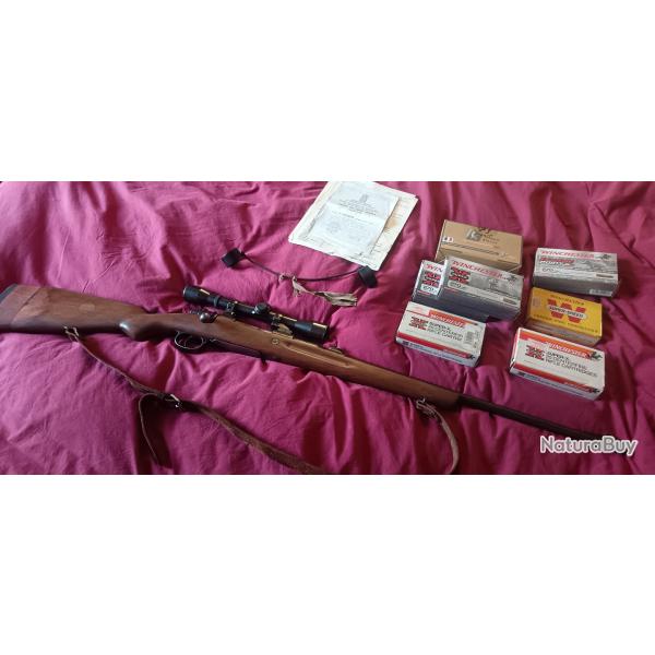 Carbine Mauser k98  270w Canon Delourt optique weawer k4-1 montage Eaw +100 balles.