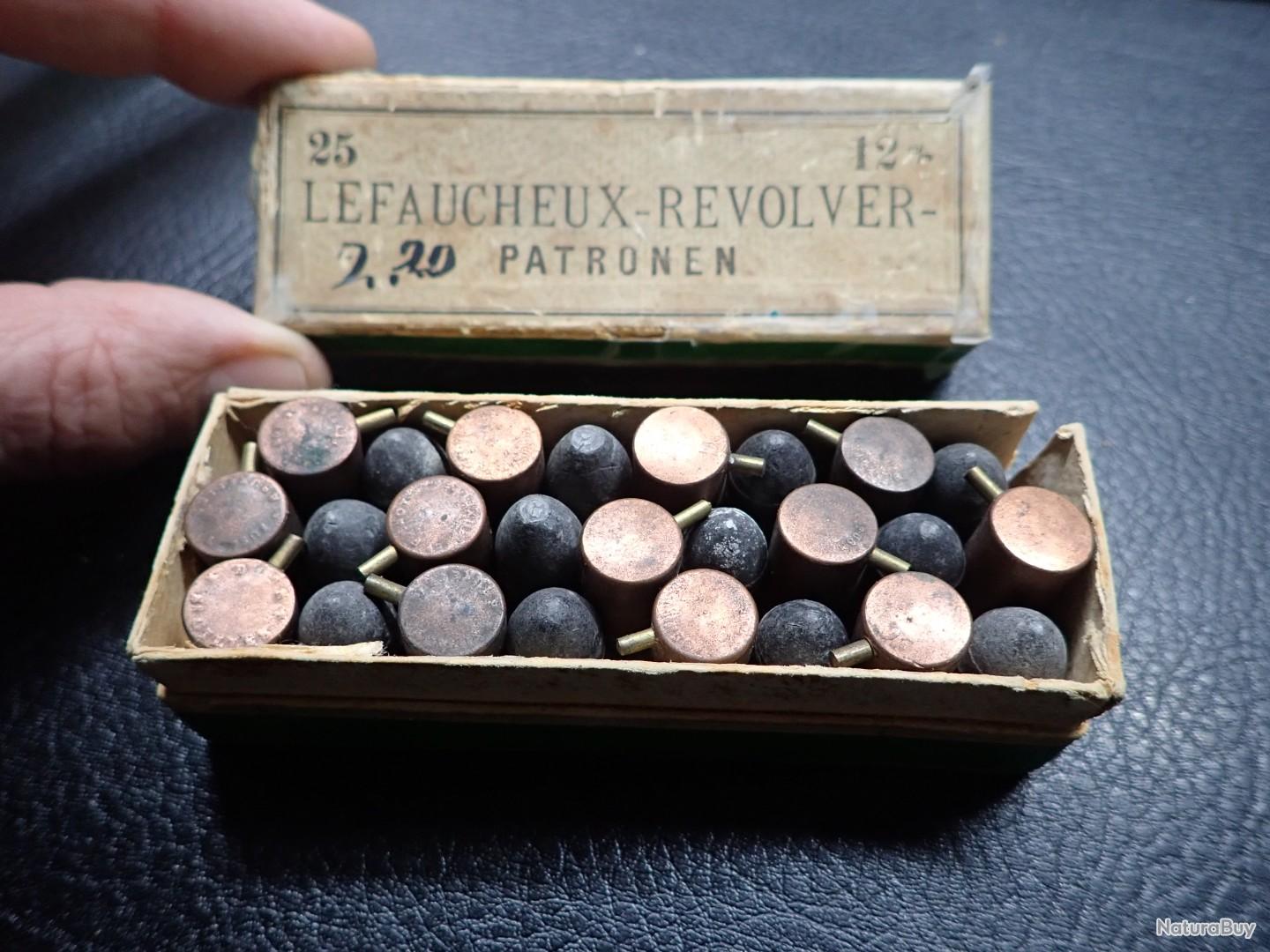 boite-en-carton-lefaucheux-revolver-25-cartouches-de-collection