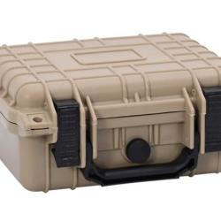 Étui rigide polypropylène couleur sable 27x24,5x12,5 cm étanche avec poignées