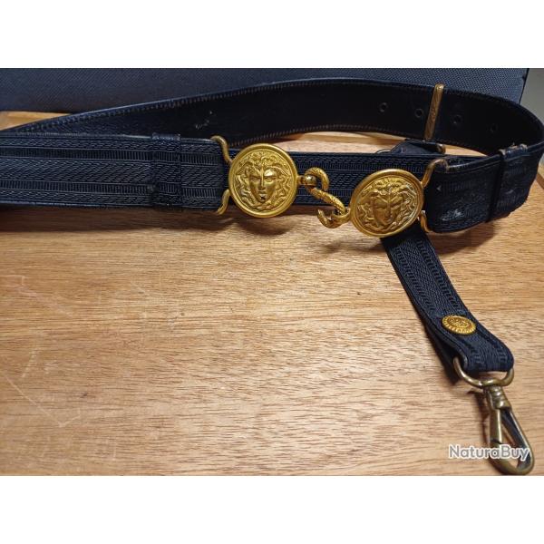 Ceinturon militaire porte-sabre de grande tenue d'officier de l'armement