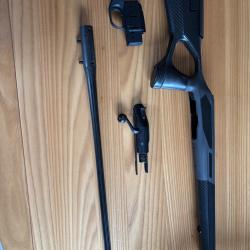Blaser R8. Carbone FBT unic avec busc réglage ,rapide ultra légère , cal 7 RM. Canon flûter, fileté