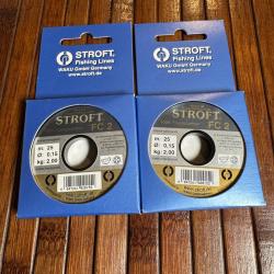 DESTOCKAGE PÊCHE STROFT 2 BOBINES Nylon pour bas de ligne stroft FC 2 - 25 m 0,15mm 2 kg