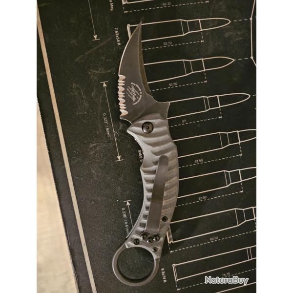 Bastinelli Mako Folder Serrated Grey G10
