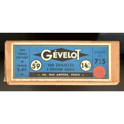 Boîte de 100 douilles carton neuves GEVELOT calibre 14 mm.