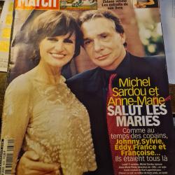 Revue paris match 2630 Michel Sardou Johnny Sylvie eddy Zidane