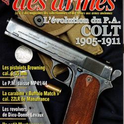gazette des armes 421 évolution du colt 1905-1911, dagues d'officiers DDR, browning 6,35 1906,