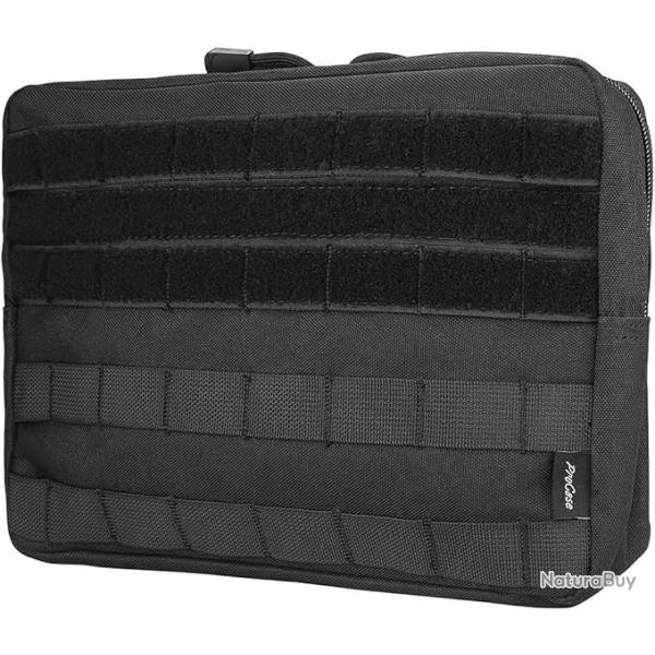 Pochette Tactique Molle Militaire Homme EDC, Sacoche Portable Multifonctionnel luger et Robuste-Noir